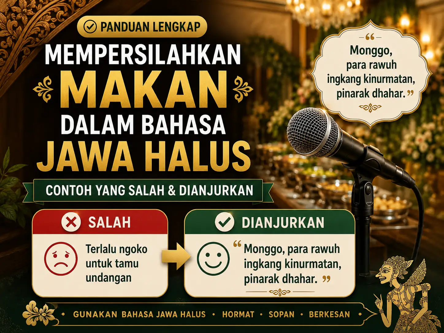 mempersilahkan makan dalam bahasa jawa halus