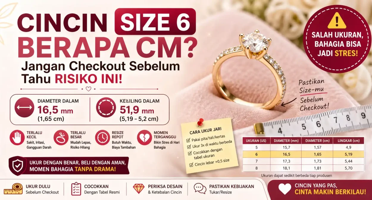 Cincin Size 6 Berapa Cm
