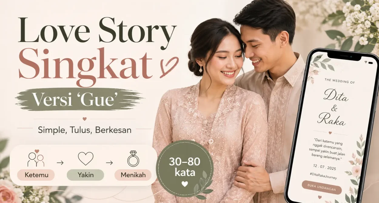 Contoh Love Story Undangan Digital Singkat