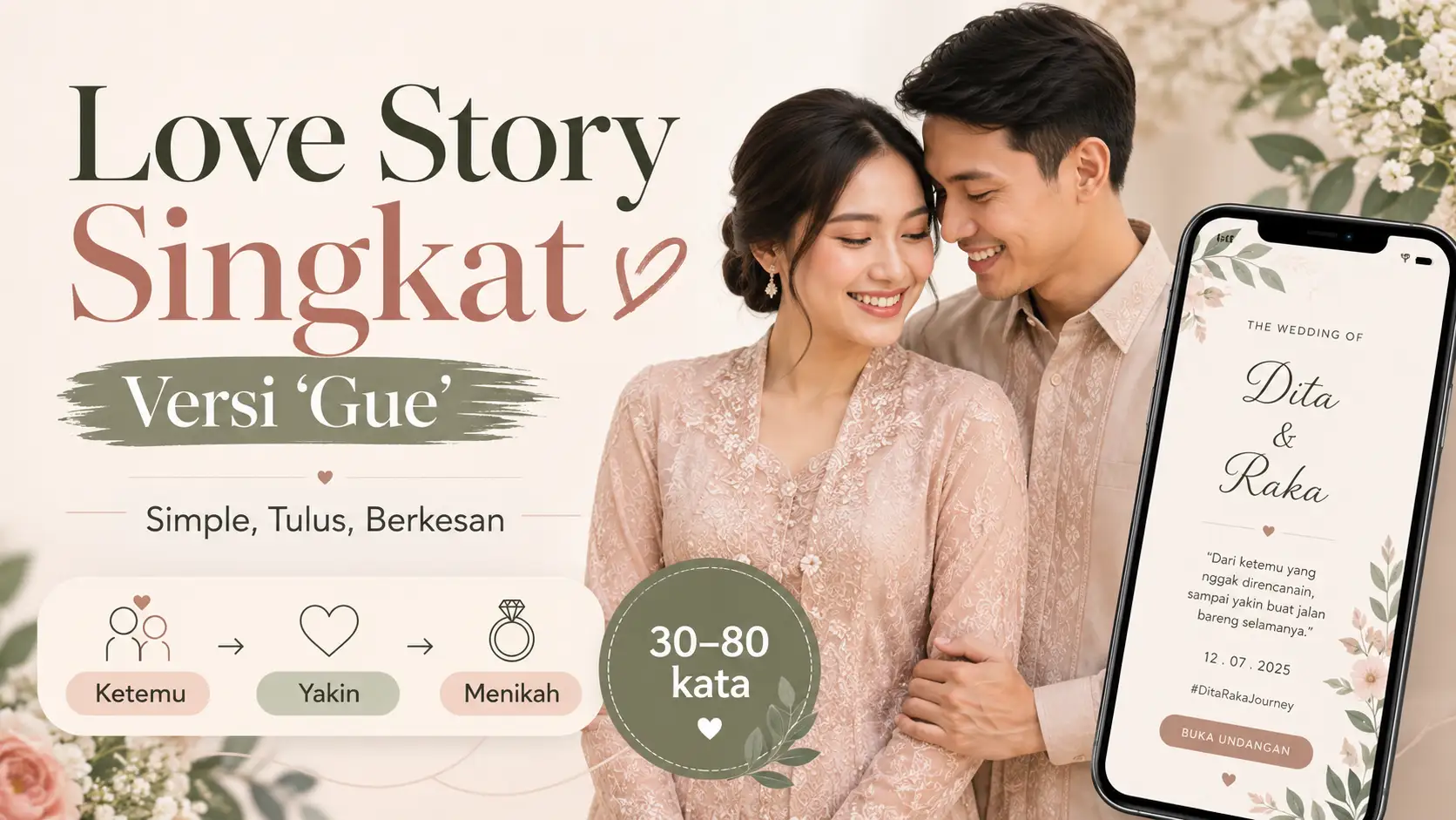 Contoh Love Story Undangan Digital Singkat