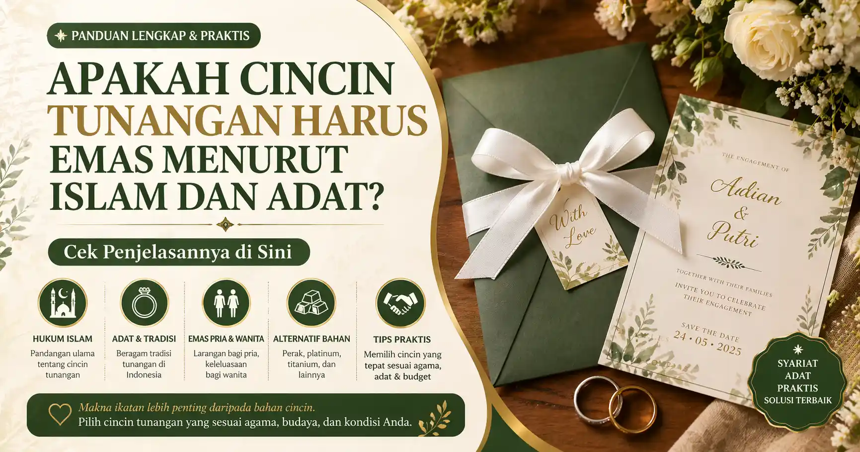 apakah cincin tunangan harus emas